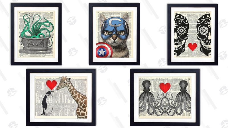 Cuadros Vintage Book Art | $10 | AmazonGráfico: Shep McAllister